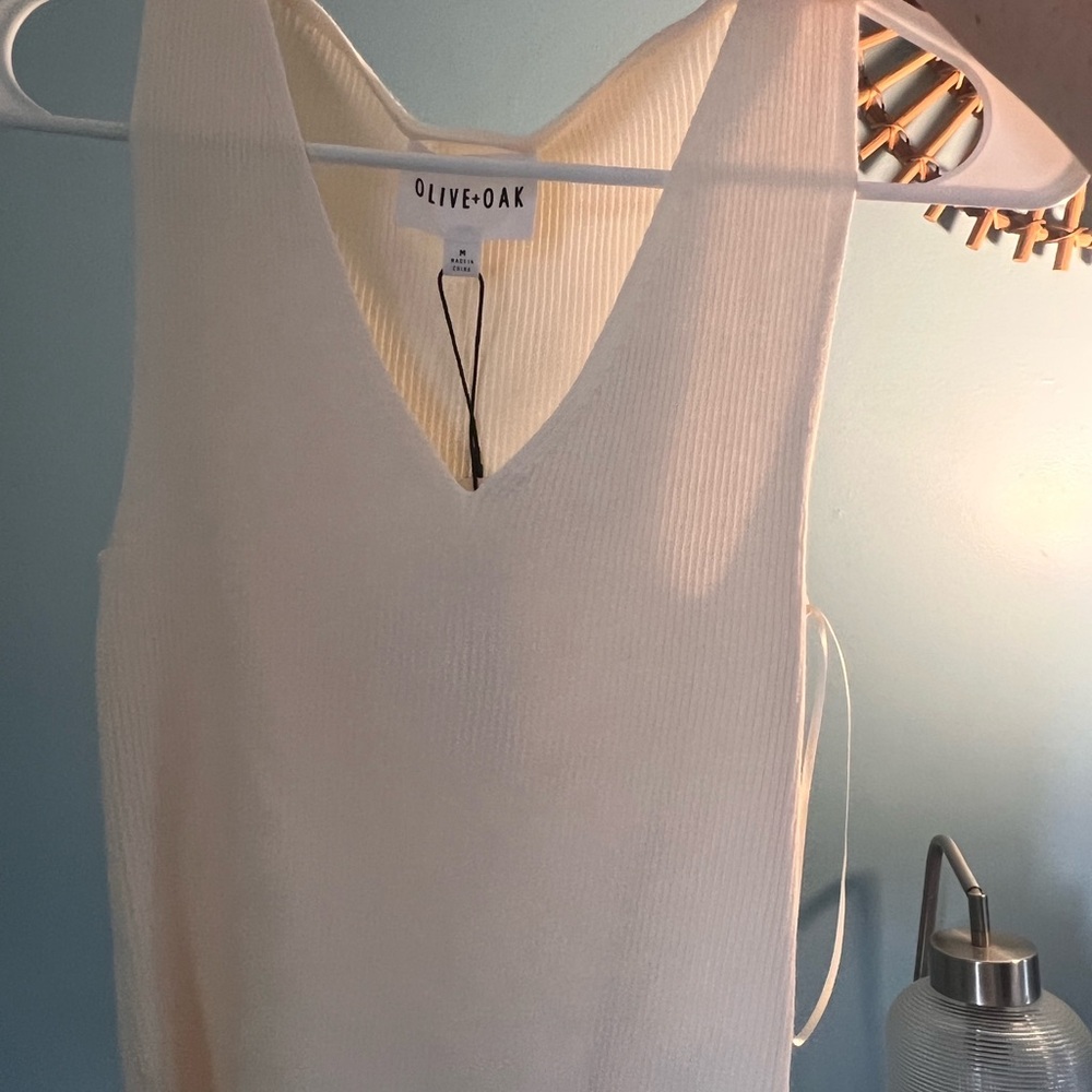 Olive & Oak Ivory Ribbed Tank Top